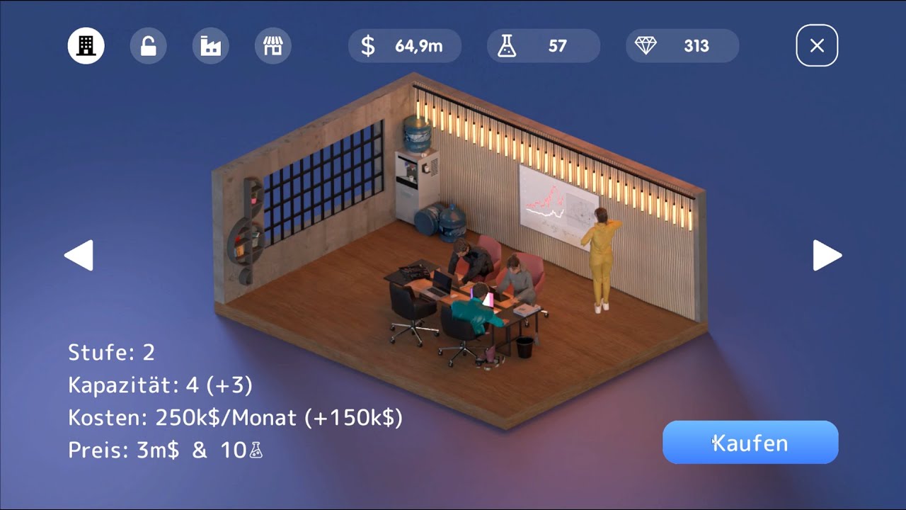 🎮 Mobiles Tycoon - Folge 2: Wir eröffnen ein neues Büro mit neuen Angestellten 📱 | Gameplay Deutsch
