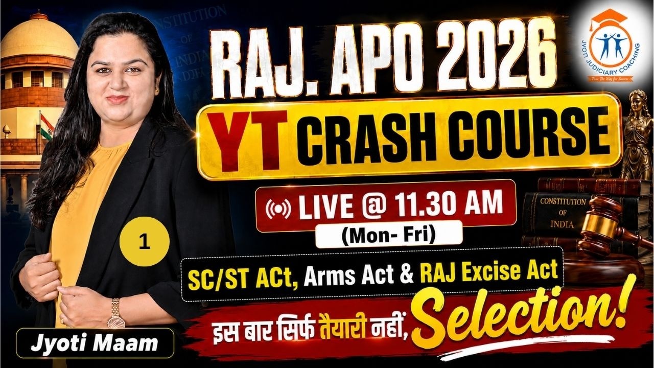 Rajasthan APO 2026 FREE Crash Course | Arms Act, Raj Excise Act & SC ST Act | LIVE Daily @ 11:30 AM