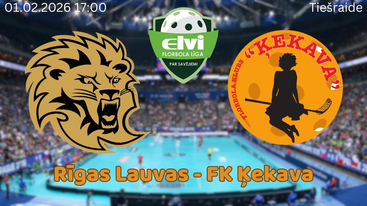 Florbols. Elvi līga sievietēm. Rīgas Lauvas -  FK Ķekava / Latvijas Mediji. Rīgā, 01.02.2026.