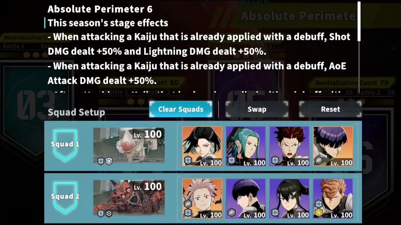 Large Conquest Absolute Perimeter 6 ✨ with Basic Character KaijuNo.8Game