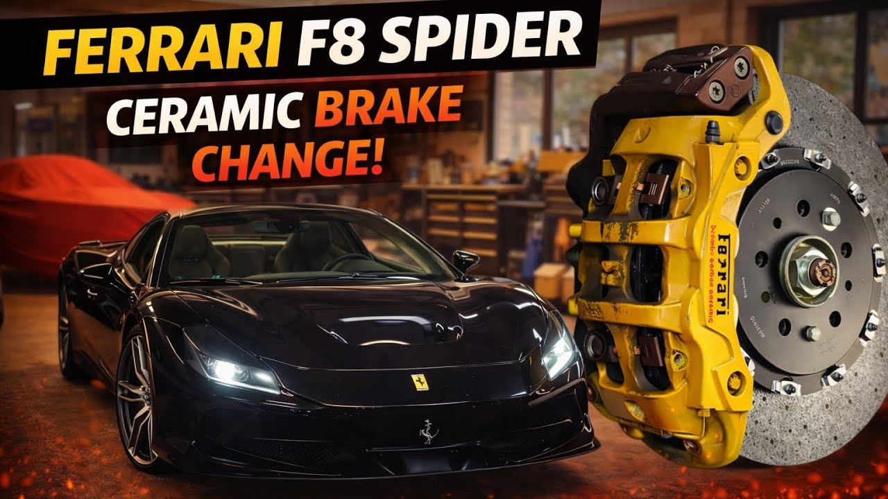 Ferrari F8 Spider Ceramic Brake Change | Carbon-Ceramic Service Explained