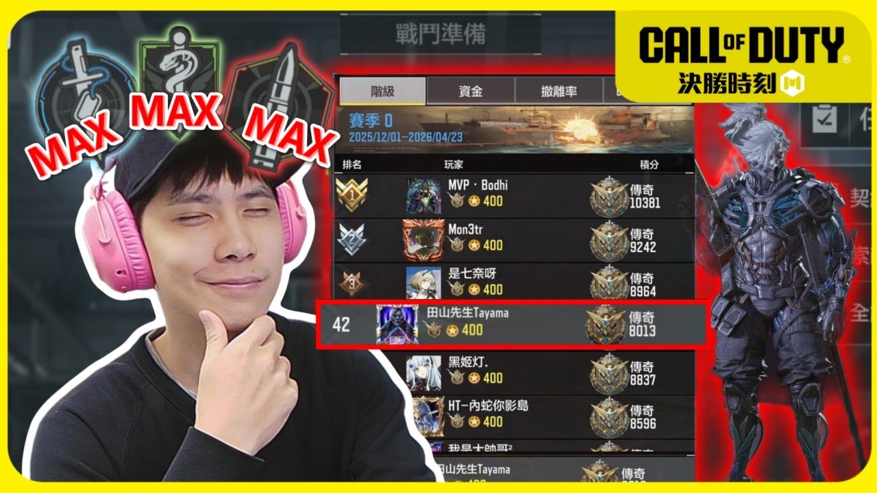 【決勝時刻M】三種天賦全30等！！傳奇段位～田山推薦DMZ配置思路│CODM