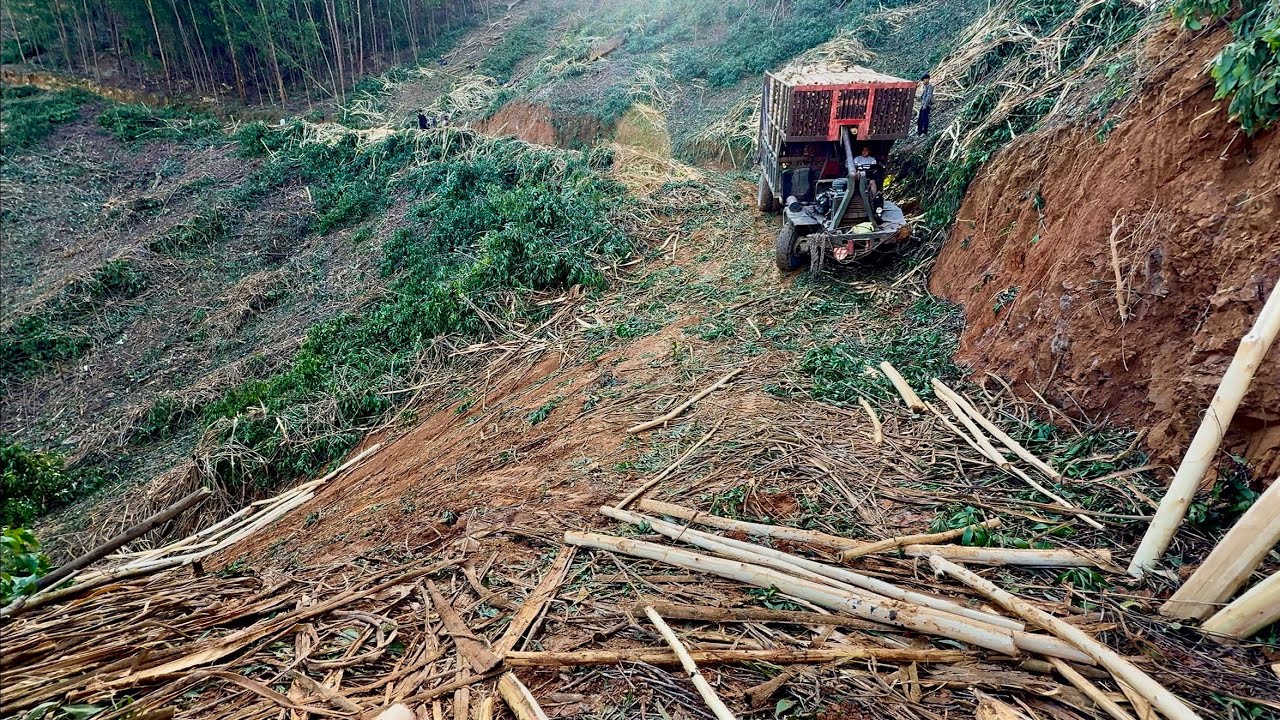 The truck was very sturdy, transporting goods down a very dangerous bend in the road.
