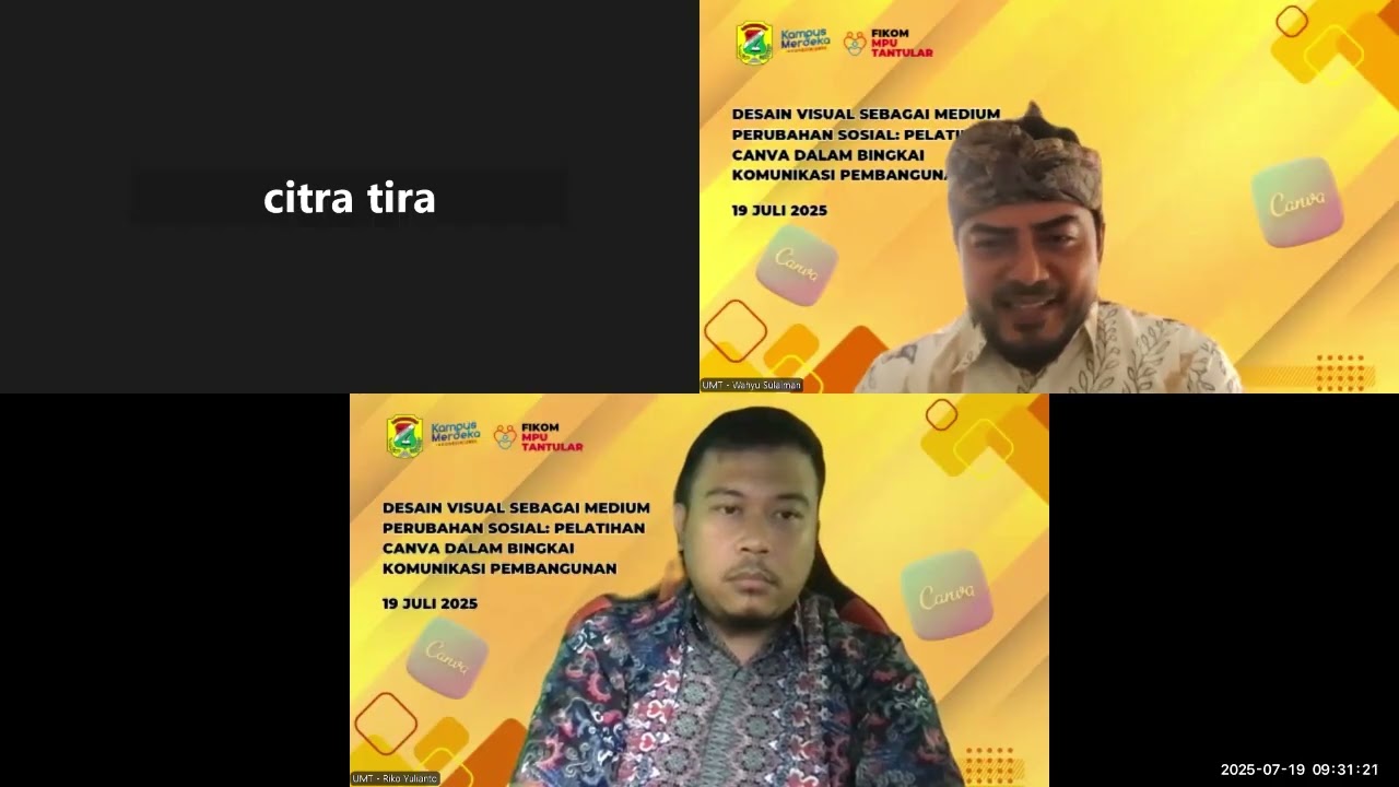 Webinar Pelatihan Canva: Desain Visual Sebagai Medium Perubahan Sosial - 19 Juli 2025