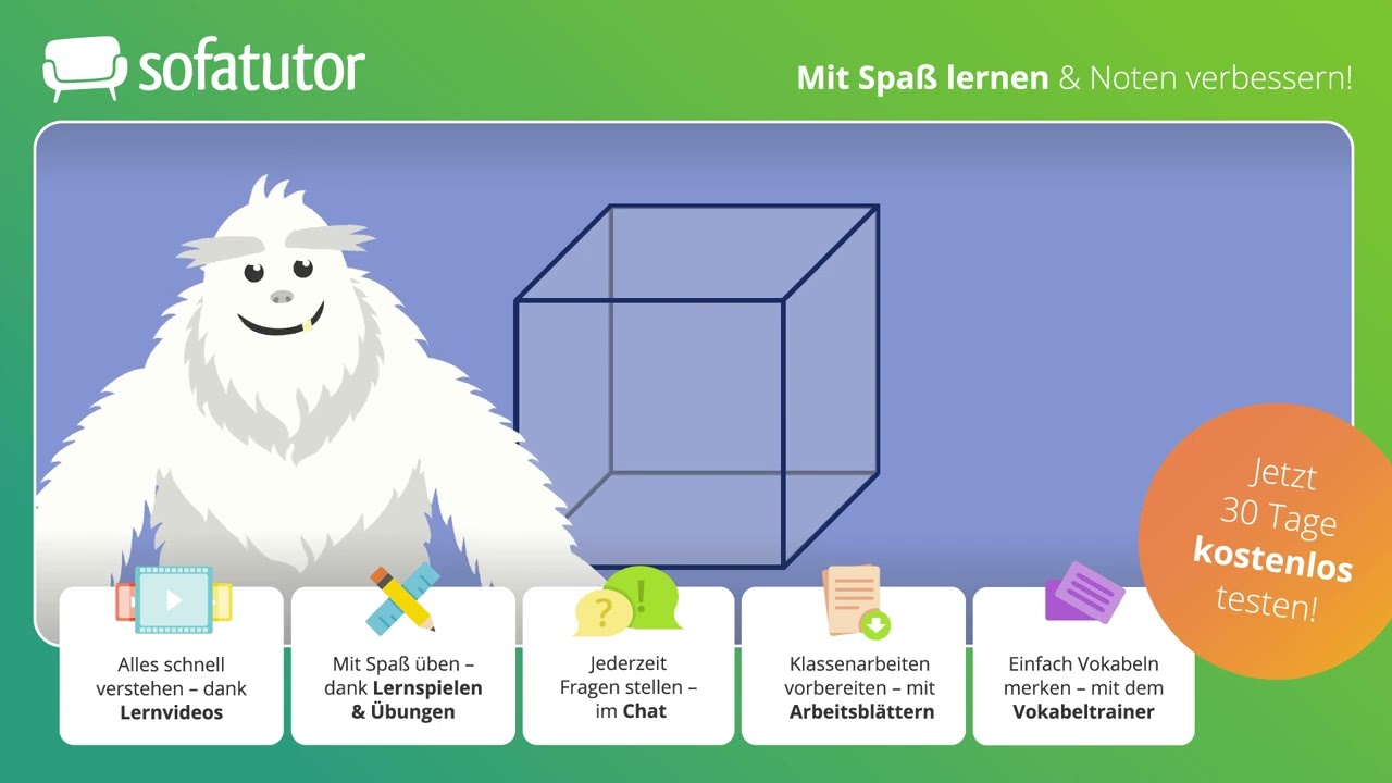 Würfel – Volumen und Oberfläche einfach erklärt – Mathematik 5. & 6. Klasse