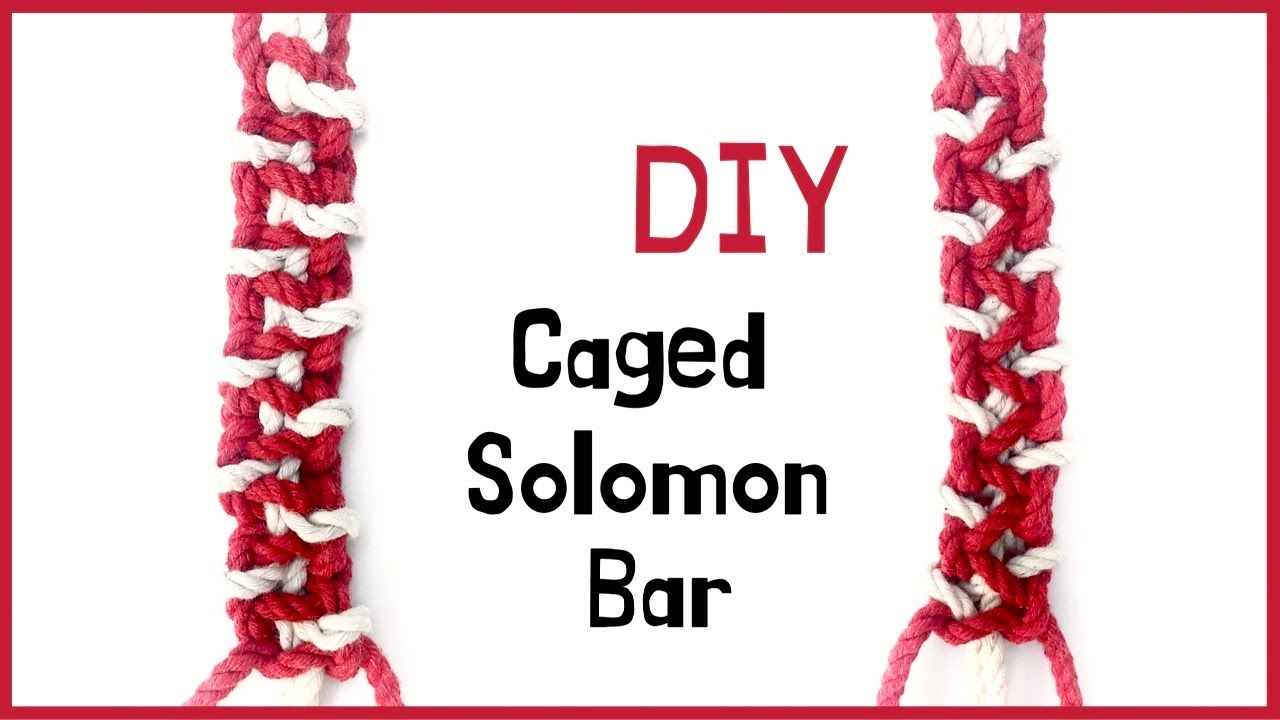 How to Tie the Caged Solomon Bar (Square Knot Variation)
