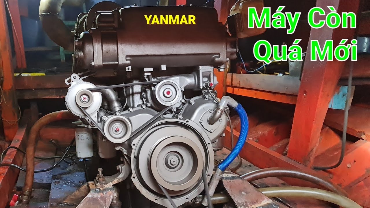 Chạy Thử Máy YANMAR 6CH Khi Và Đặc Xuống Tàu Cá Xong