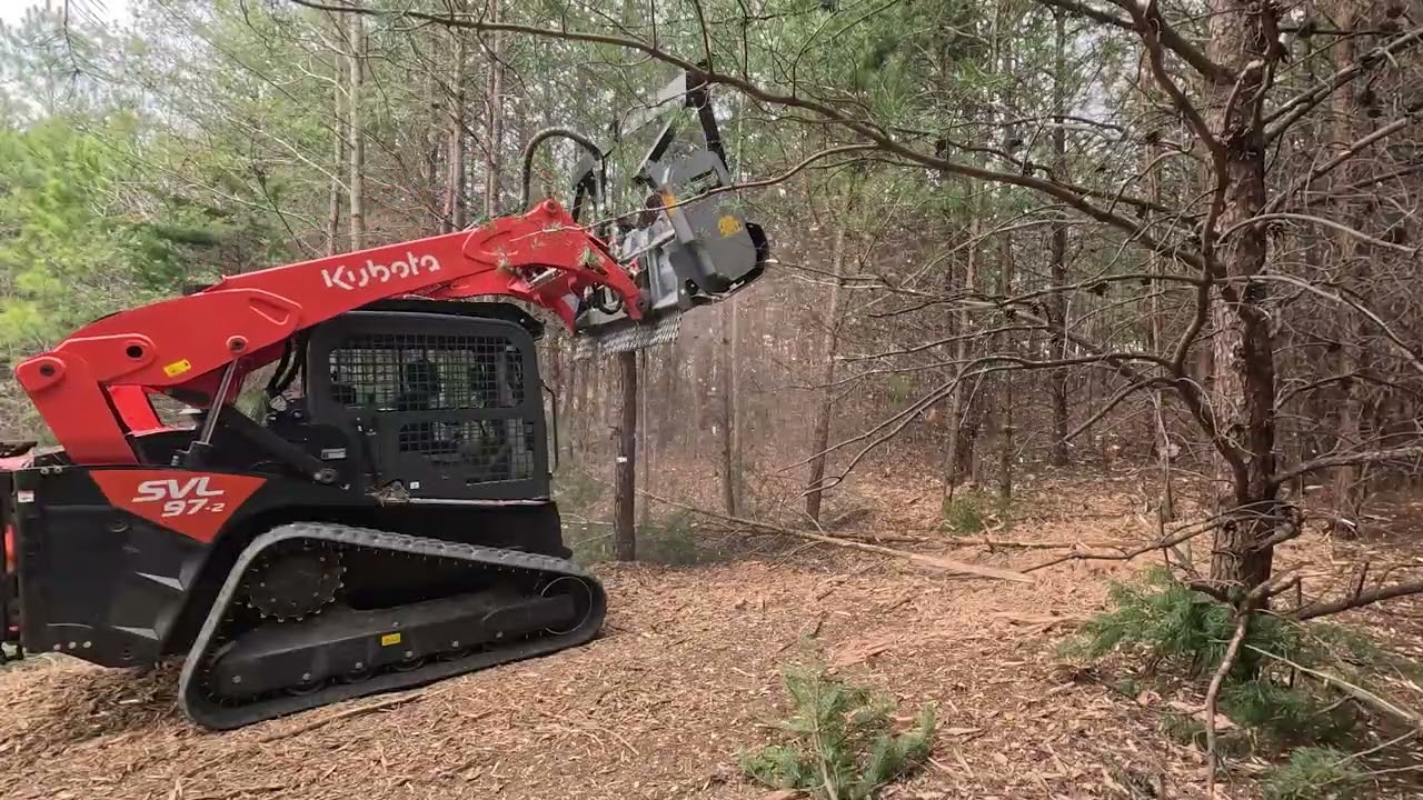 MS972 Heavy Duty Brush Mulcher for Skidsteers - Customer In Action