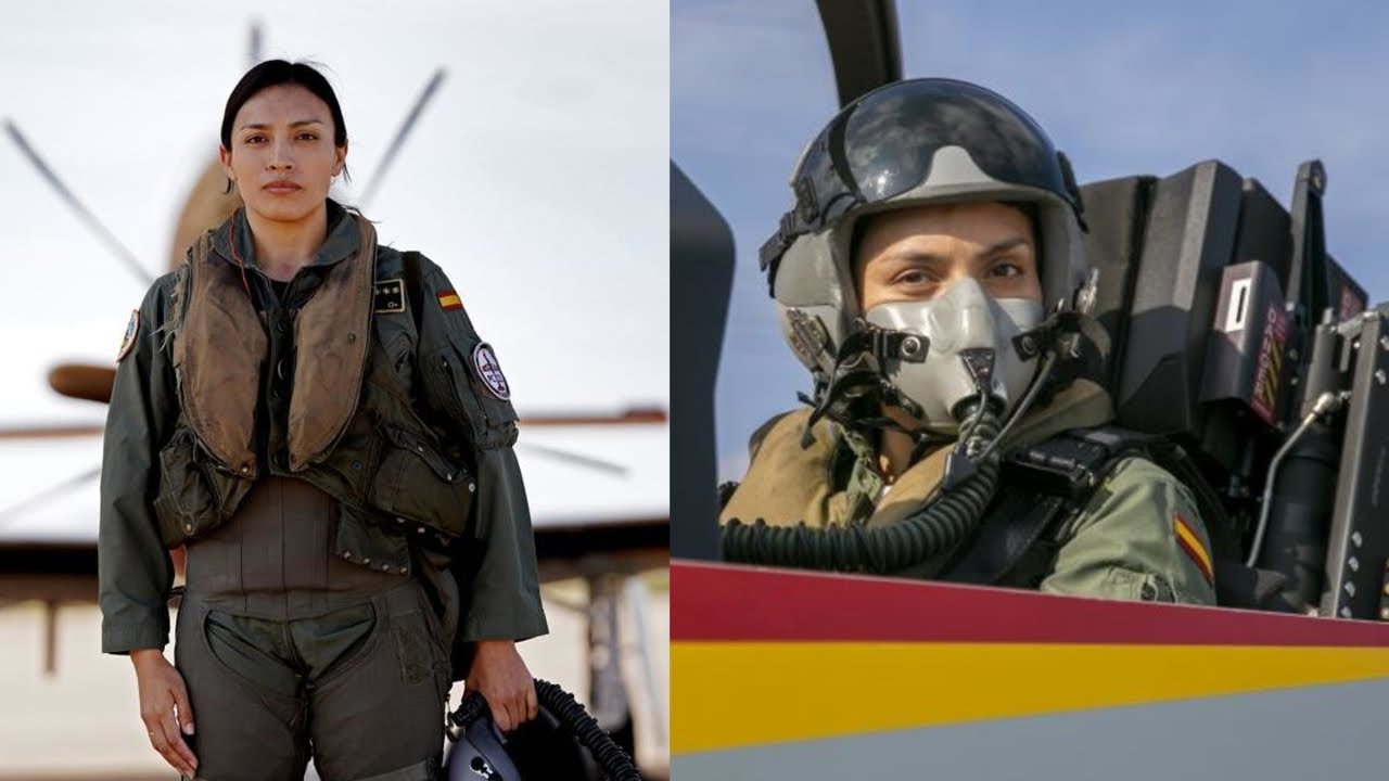Mujer piloto de combate Ejército del Aire Academia Genera [Female Fighter Pilot Spain]