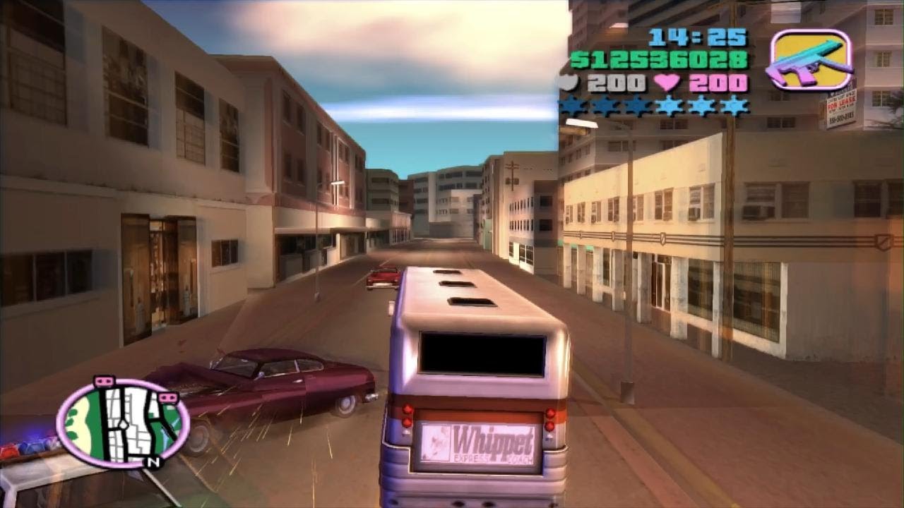 Grand Theft Auto: Vice City Crazy woman Coach bus rampage, Part 5