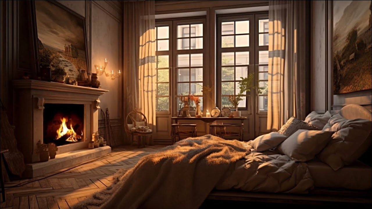 Relaxing Fireplace Ambience 🔥 Calm Music for Sleep, Meditation & Stress Relief (14 Minutes)