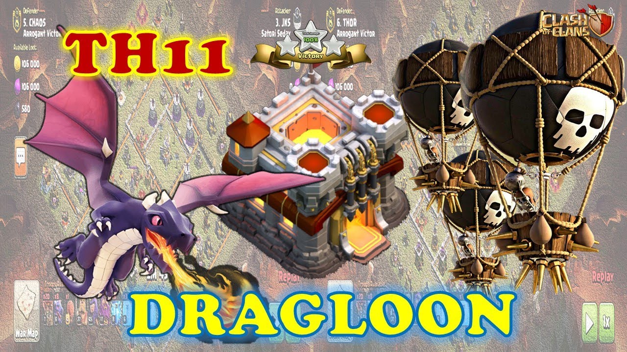 TH11 Zap Dragon Attack Strategy (2023) | TH11 Zap DragLoon Attack Strategy | Clash of Clans