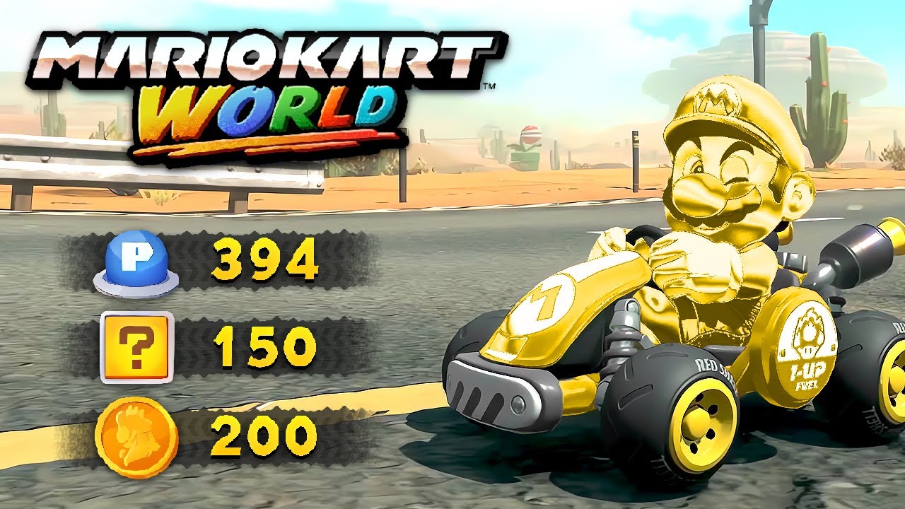 Mario Kart World - FULL GAME - Free Roam (All P Switches & Peach Coins)