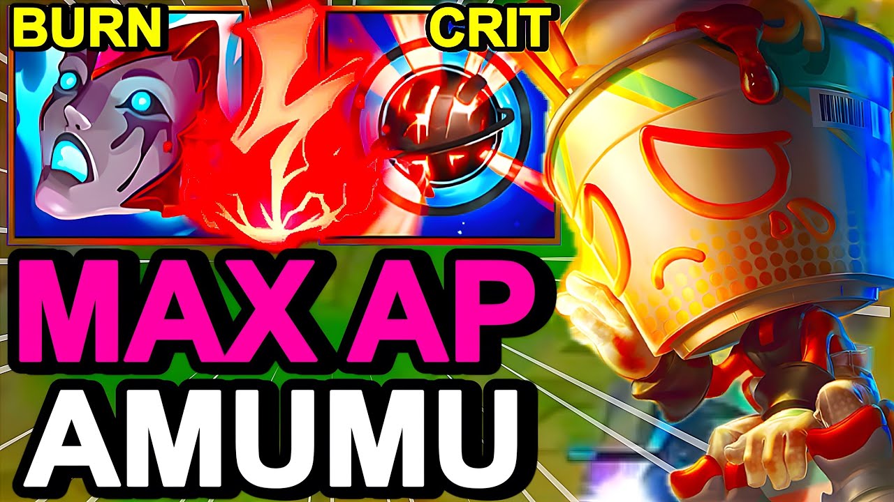 Wild Rift China Amumu Jungle - MAX AP ONE SHOT AMUMU BUILD RUNES - Food Spirits Amumu Skin