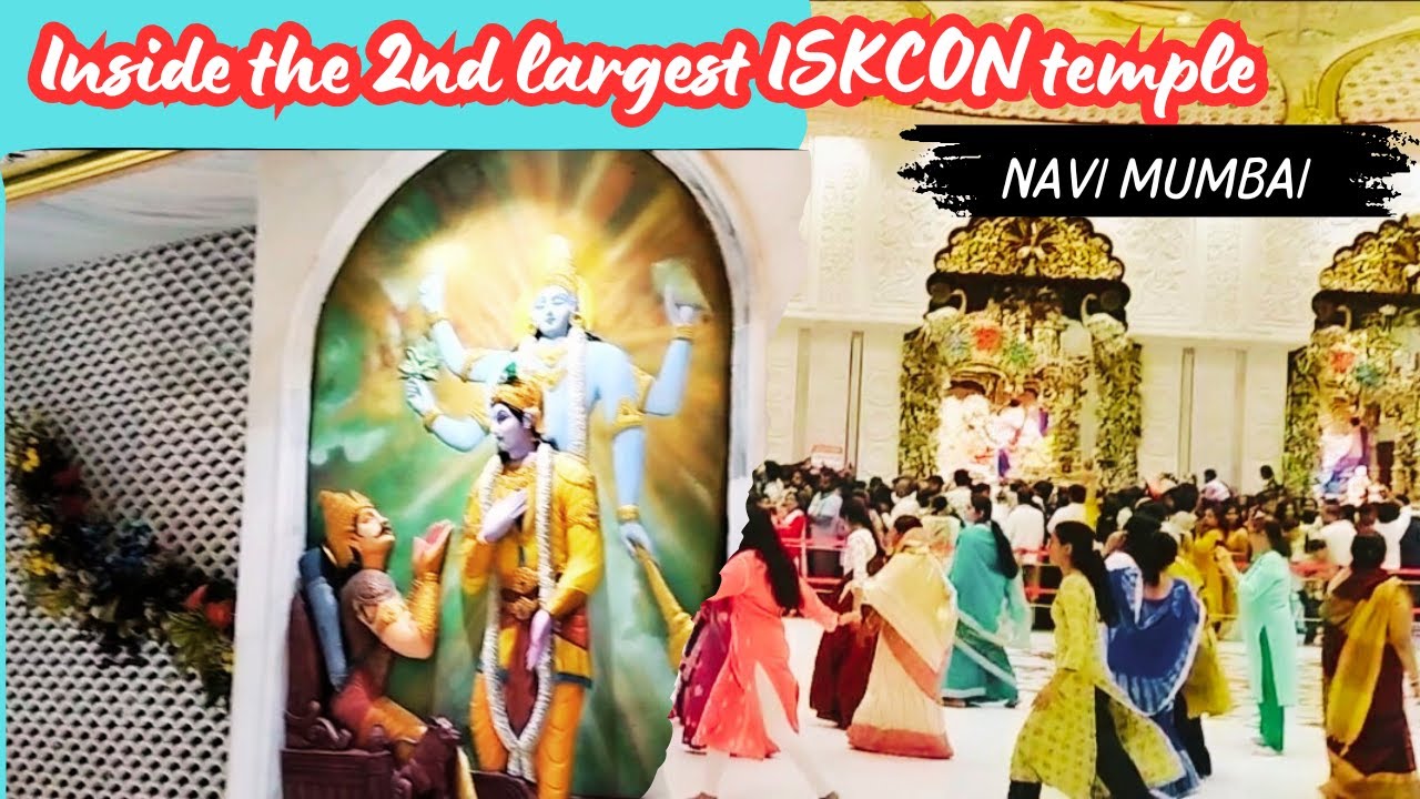 2nd Largest ISKCON Temple In Navi Mumbai Kharghar | Iskcon Mandir Inside view