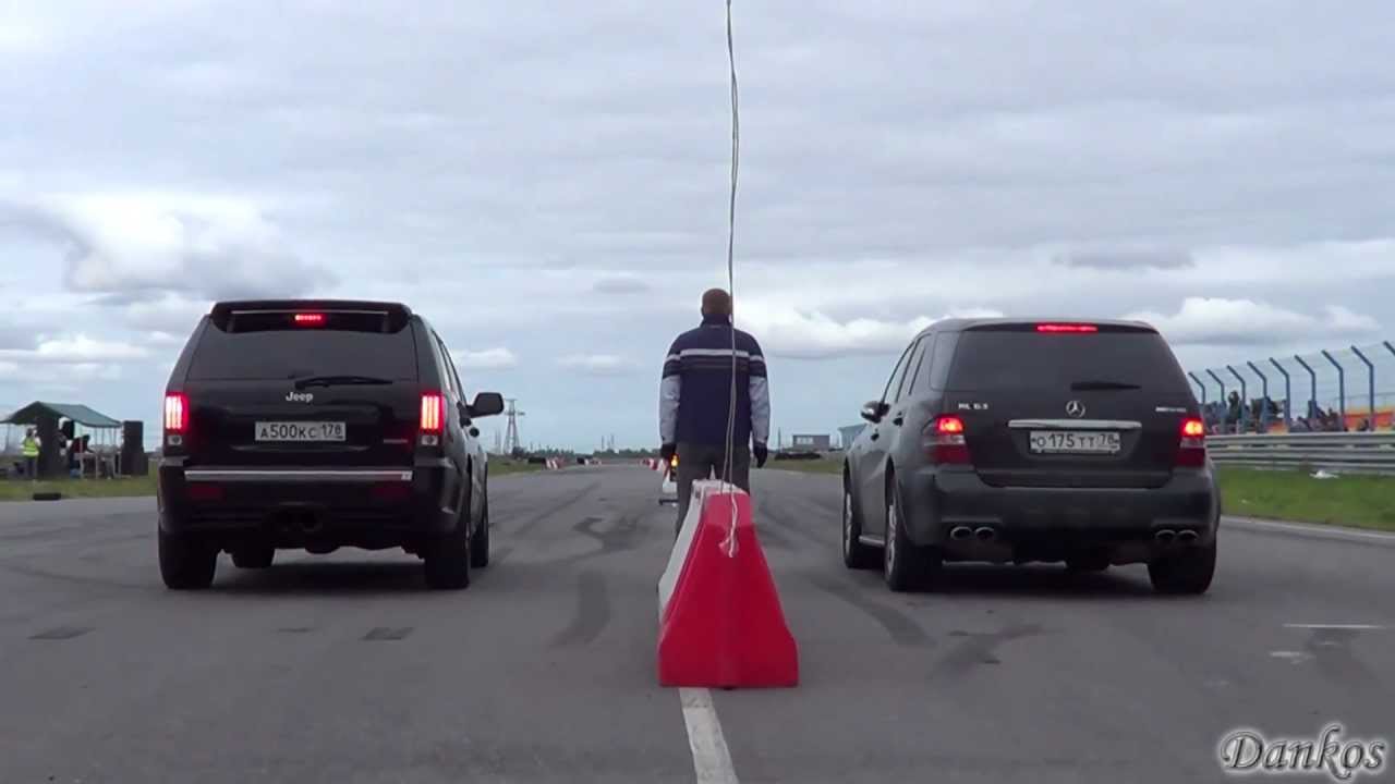 Jeep SRT8 VS ML63AMG VS BMW X6M! Drag-Racing! +REVS + Photos + Launch Controls!