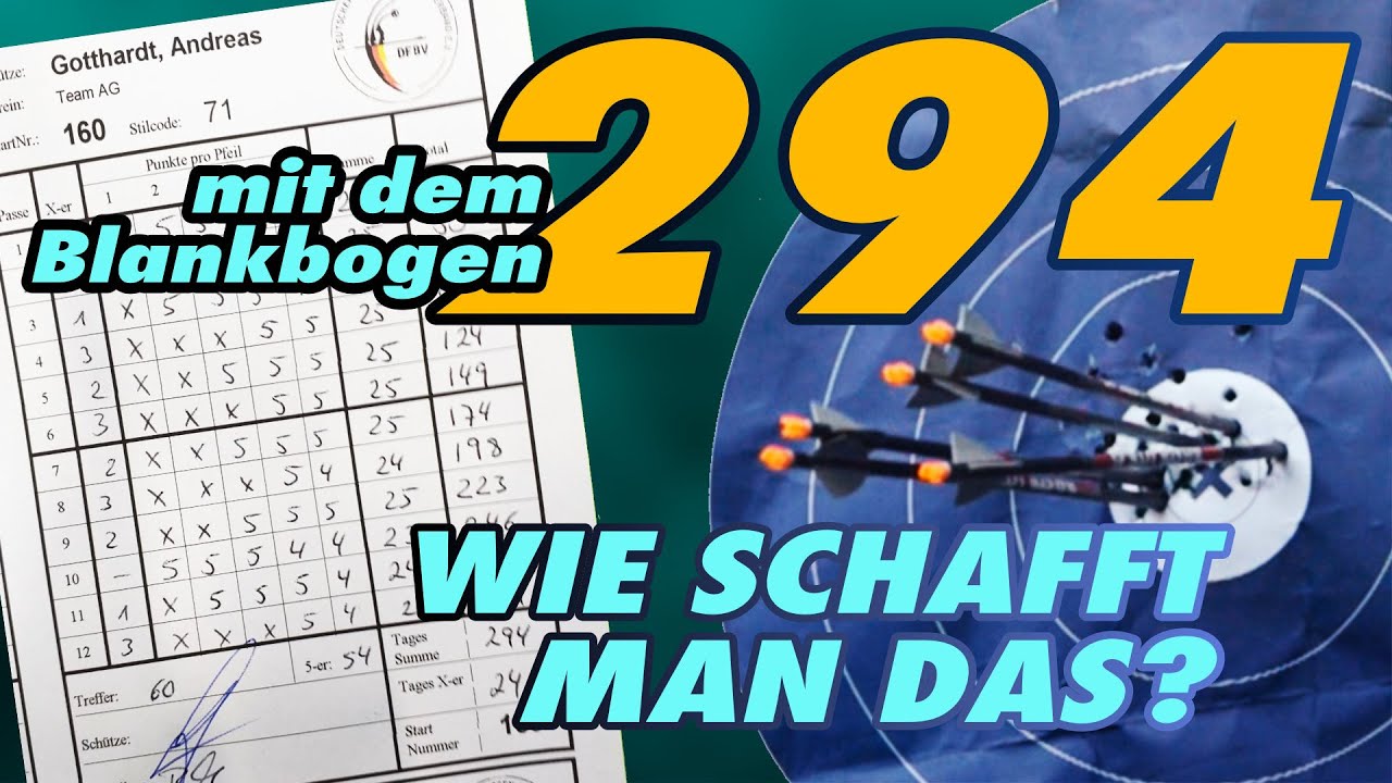 294 mit dem Blankbogen - in der Halle