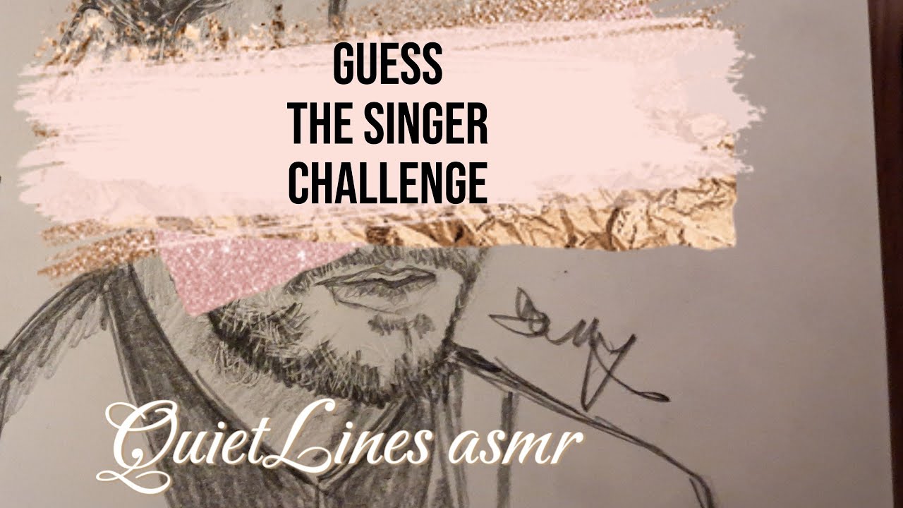 🎧 ASMR Pencil Sketching | Guess the Singer | No Talking