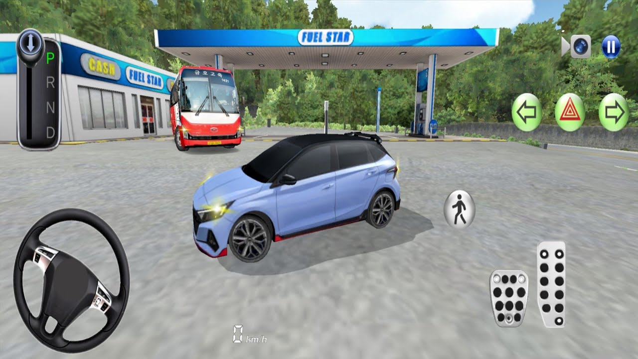 3D Driving Class #19- All New Hyundai I20 Forest site Road Driving Gas Station & Android Gameplay