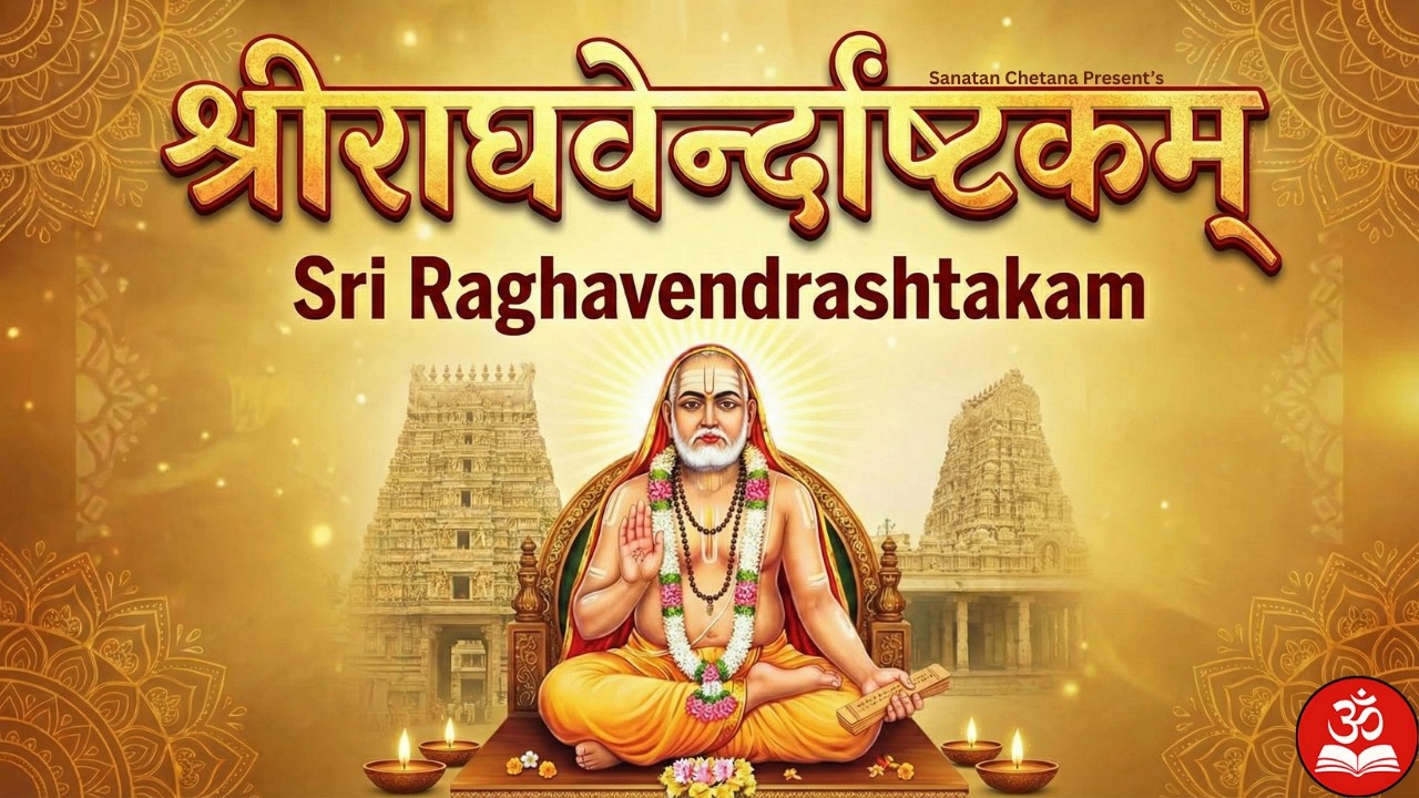 🌼 Shri Raghavendrashtakam | श्रीराघवेन्द्राष्टकम् | Powerful Mantra for Miracles | Guruvar Special