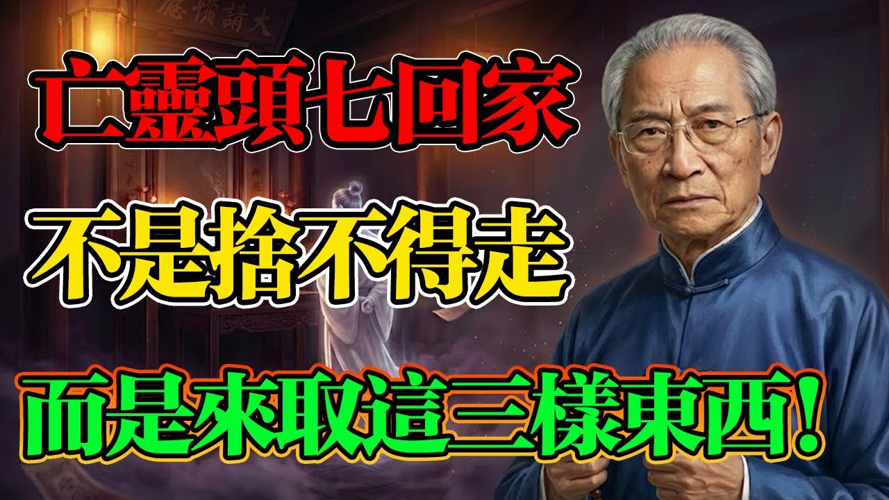 南懷瑾道破天機：亡靈頭七回家，不是掛念親人，而是來取這三樣東西！少一樣都難入輪回！#頭七 #回魂 #三樣靈物 #生死輪回 #南懷瑾 #因果輪回 #改運 #民間傳說