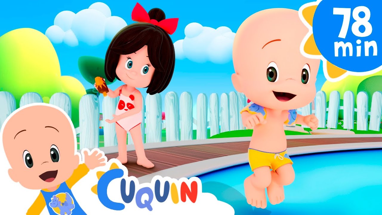 Aprender a nadar com Cuquín e a canção da natação  e mais musicas  infantis para bebés com Cuquín