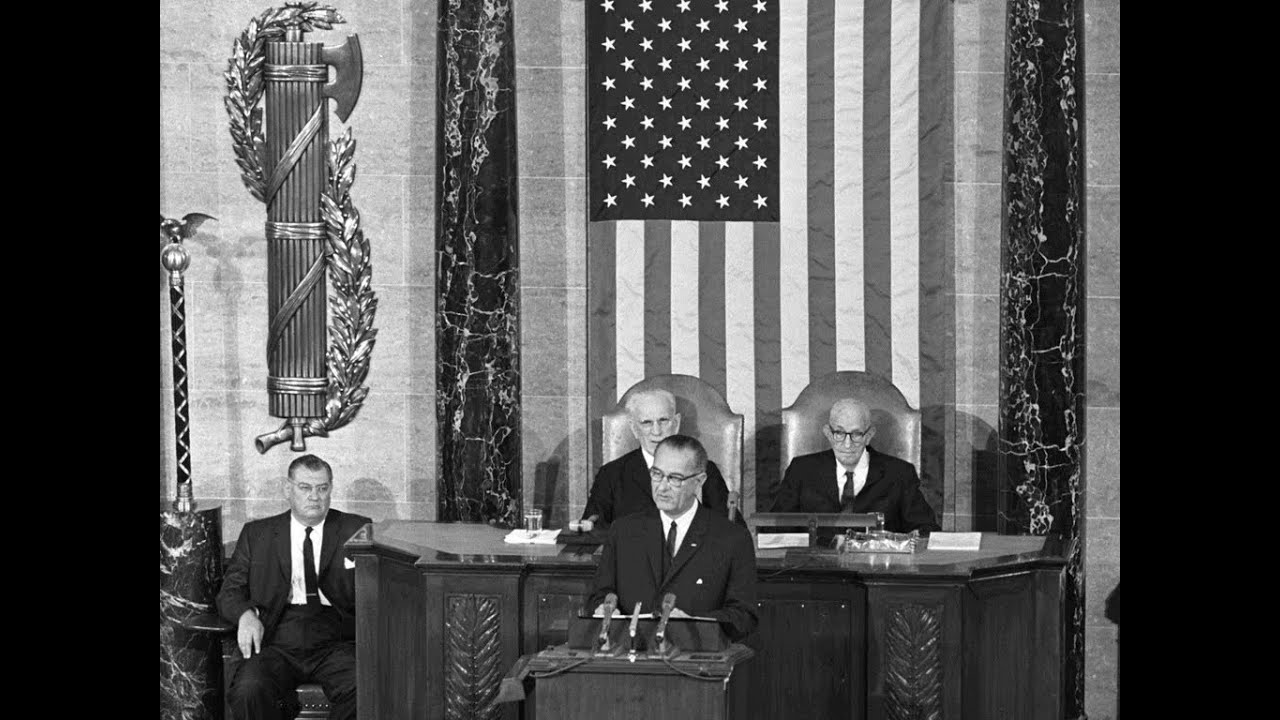 President Johnson's 1964 State of the Union address, 1/8/64. MP503