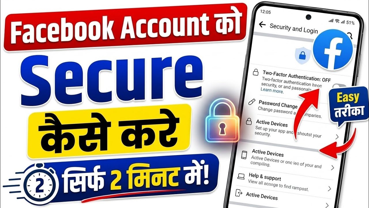 Facebook Account Ko Secure Kaise Kare || How To Secure Facebook Account For Security 2026 new