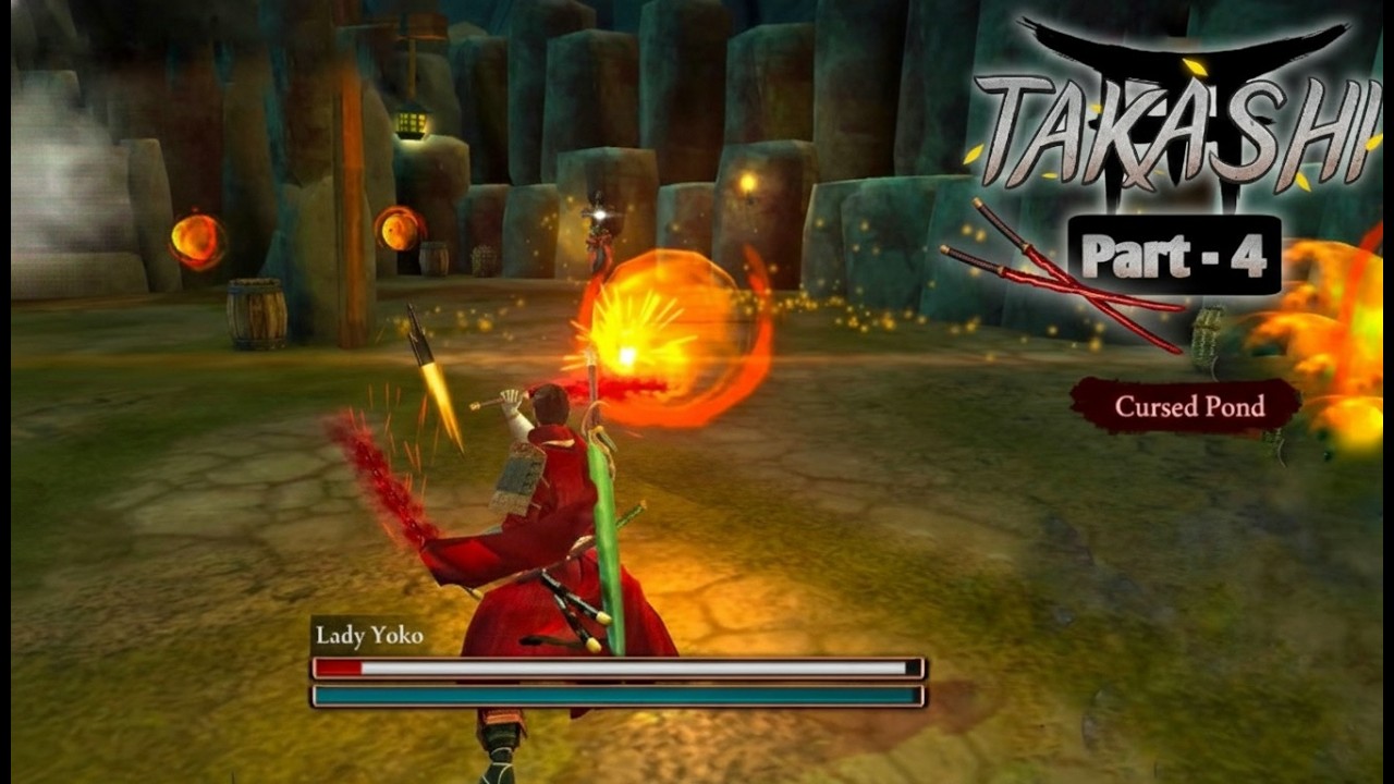 Dual Short Katanas VS Lady Yoko Boss | Cursed Pond | Takashi Ninja Samurai Gameplay Part 4