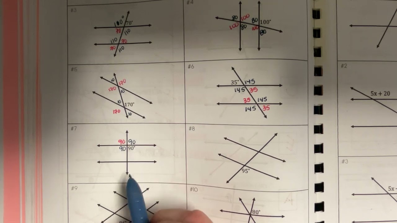 Parallel Lines Cut by a Transversal Notes
