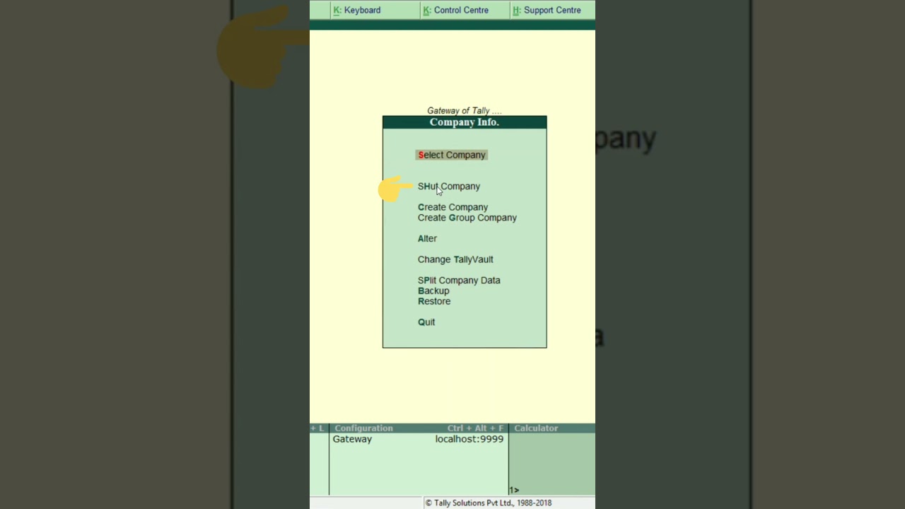 How to shut company in Tally erp9 || Tally er9 me company shut kaise kare || #shorts #tally #viral