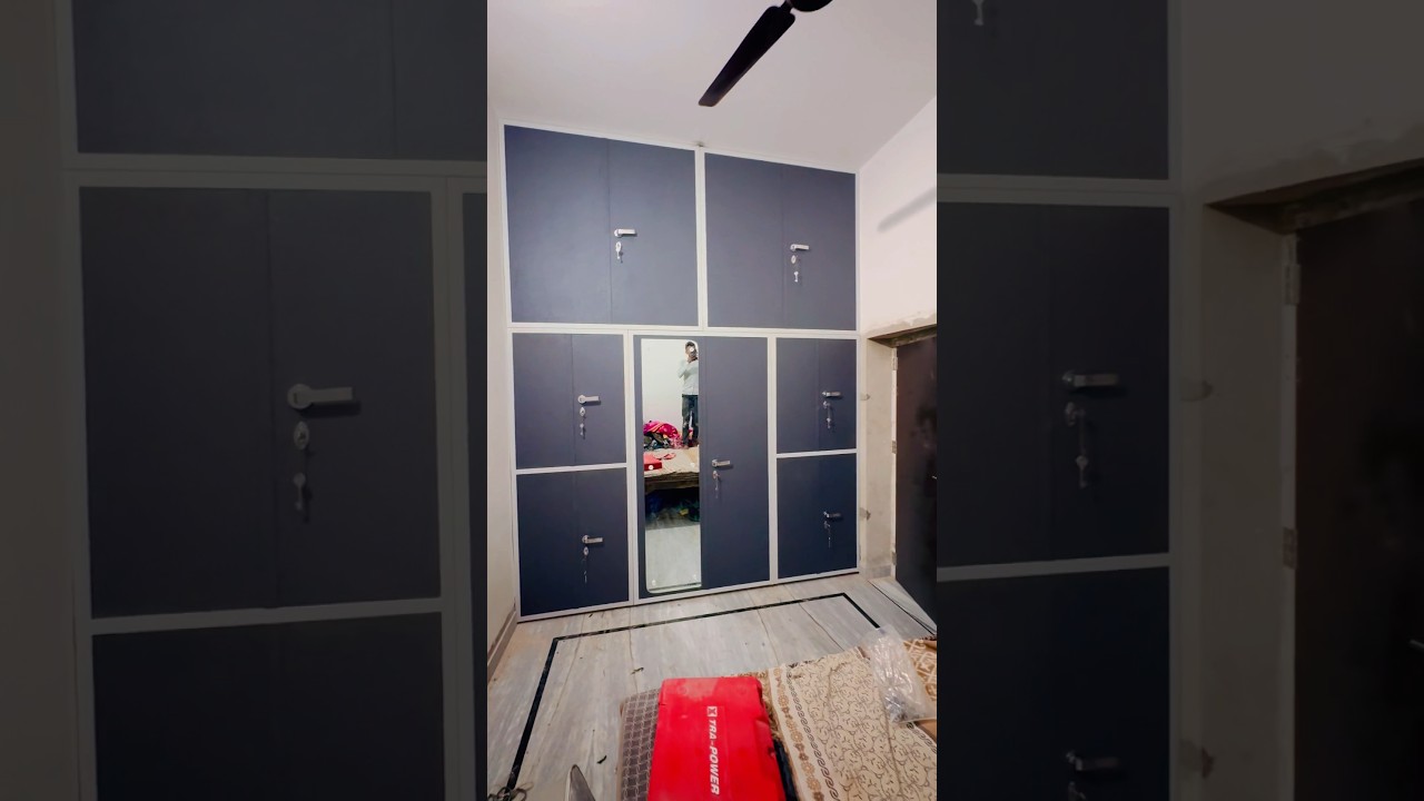 Best steel wall wardrobe design for home 💸 #showcase #wardrobe #furniture #shorts #trending