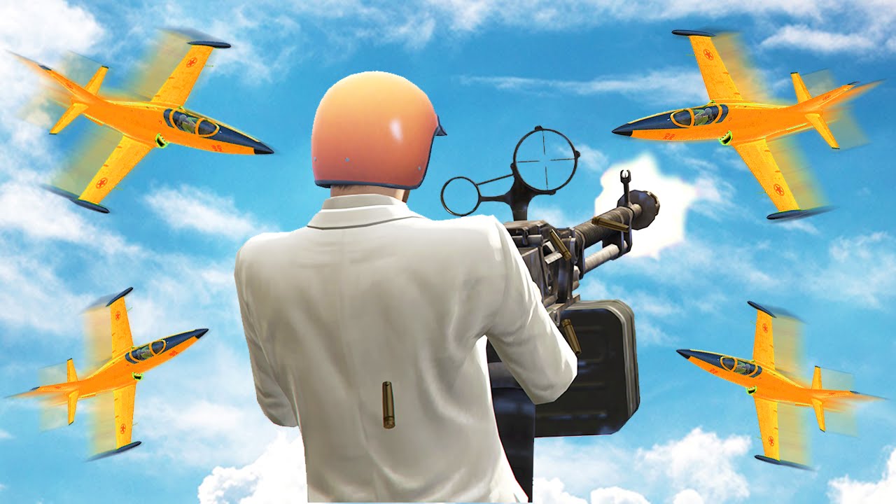 DEFEND YOURSELF FROM THE JETS! (GTA 5 Funny Moments)