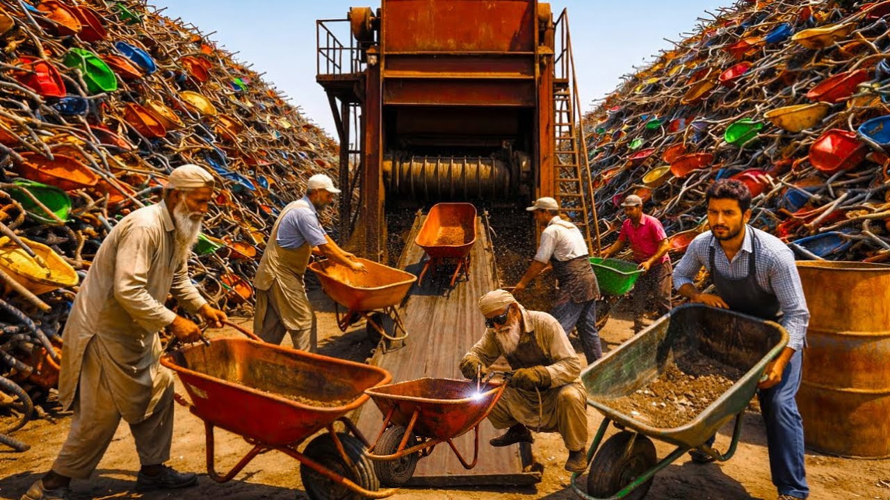 Amazing factory skills! How heavy duty wheelbarrows Are made | complete manufacturing process |