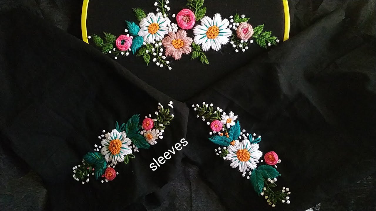Simple Baby Frock Design।।Frock Design।।Floral Hand Embroidery।।ফ্রক ডিজাইন ২০২৪