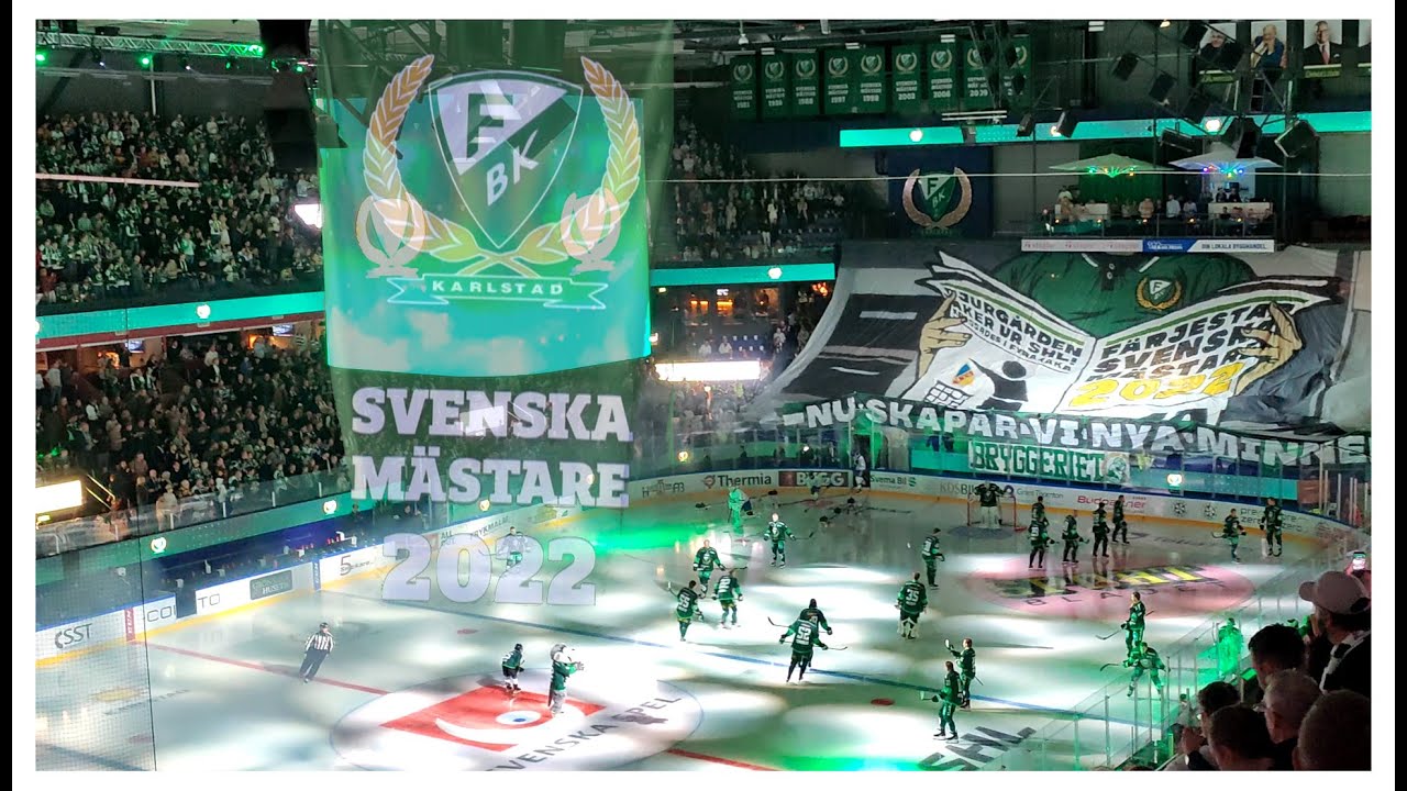 Färjestad BK | Intro + Mästarbanderoll-hissning & Lineup  | Säsongen 2022/2023 | 4K