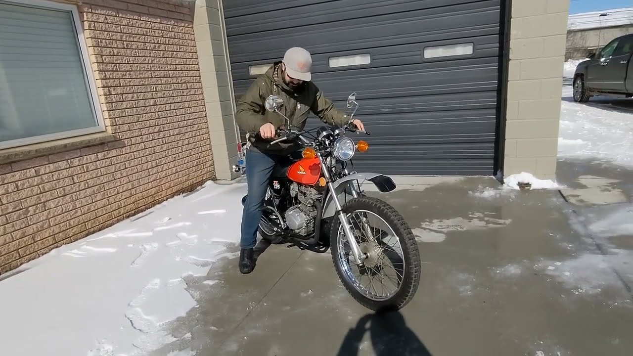 1975 Honda XL125 with 311 original miles; 17 degree cold start
