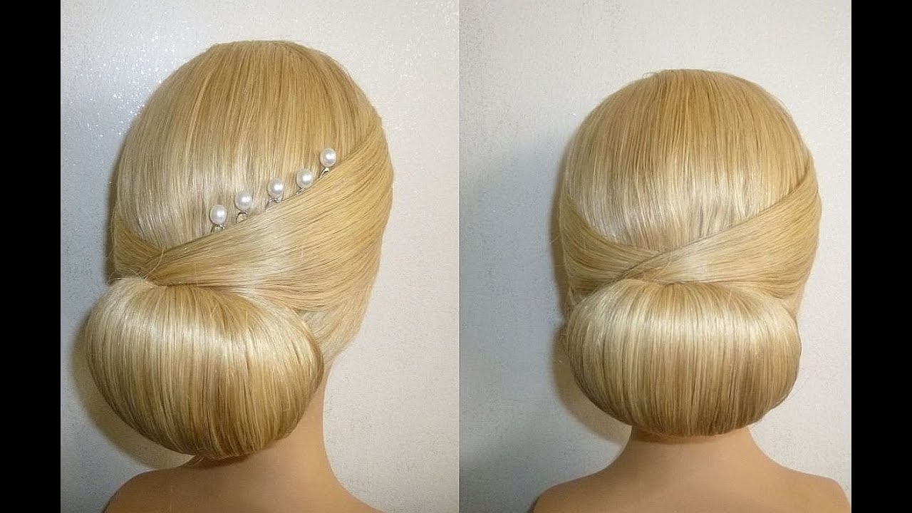 Frisur mit Duttkissen/Dutt.Hochsteckfrisur.Abiballfrisur.Donut Hair Bun Hairstyle.Chignon Donut
