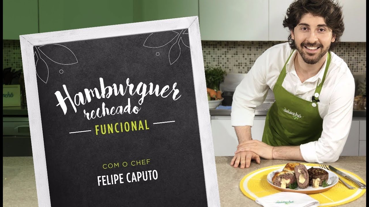 Hambúrguer funcional recheado com queijo sem lactose - com o chef Felipe Caputo