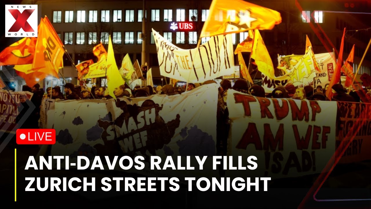 Zurich Protest LIVE: Protesters march in Zurich against Trump and Davos meet