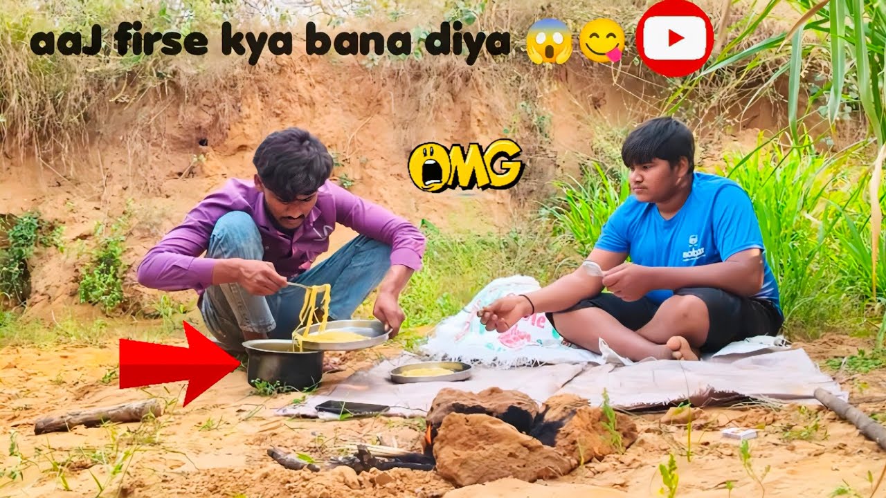 Aaj firase hamne kya bana diya 😱🏕️ doston ke sath 🫂💝 #picnic #vlog #video #nature 🏕️