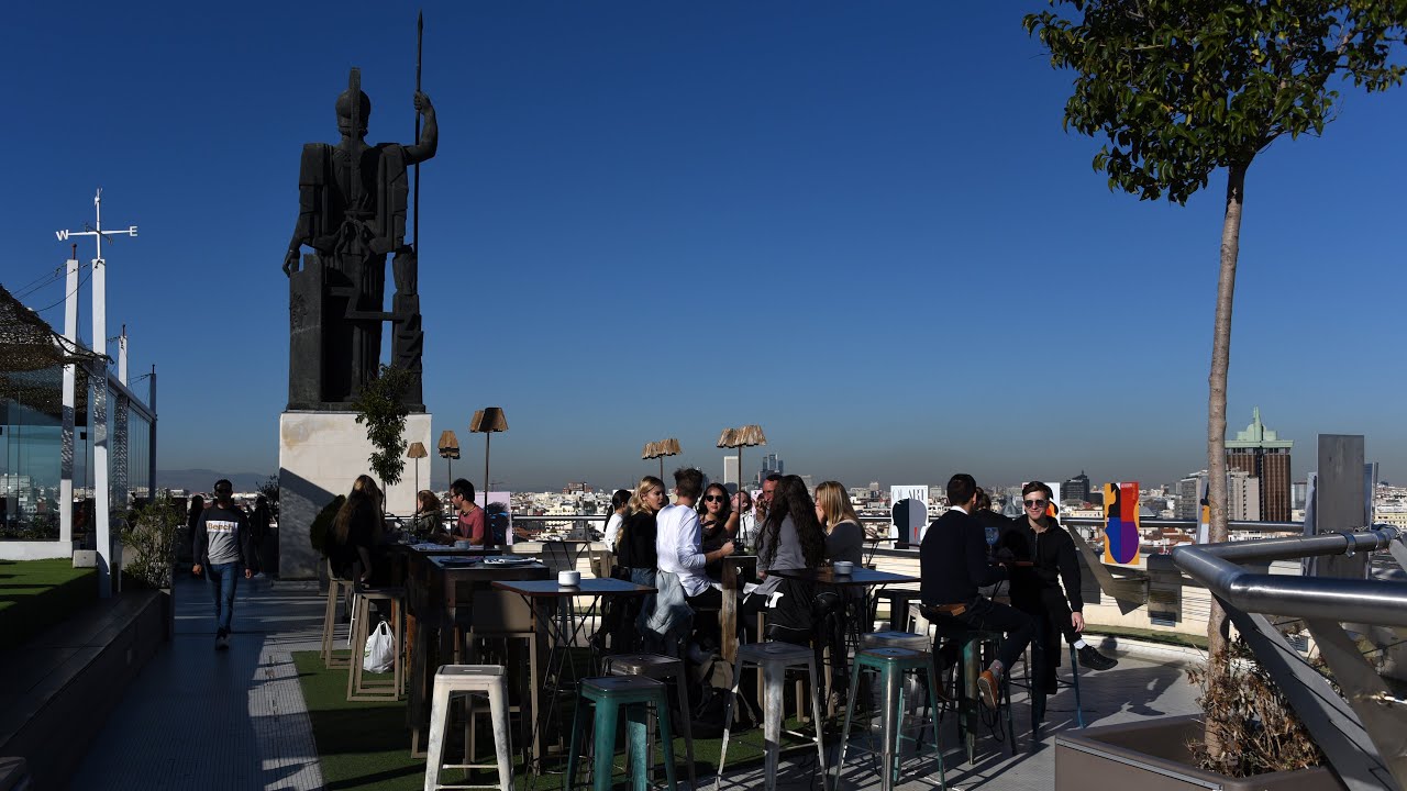 Madrid Rooftop Panorama Circulo de Bellas Artes Spain