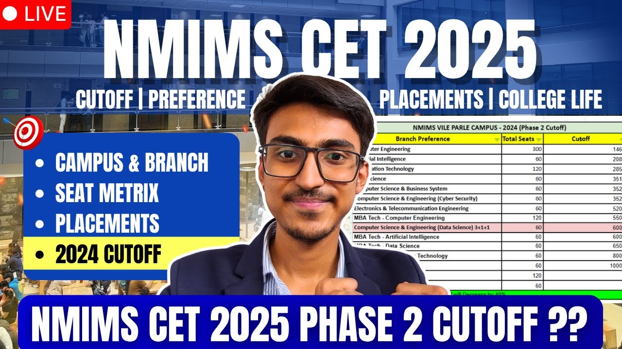 NMIMS Phase 2 Admission | Excepted Cutoff & Preference Order | Seats & Fee Structure | NMIMS Mumbai