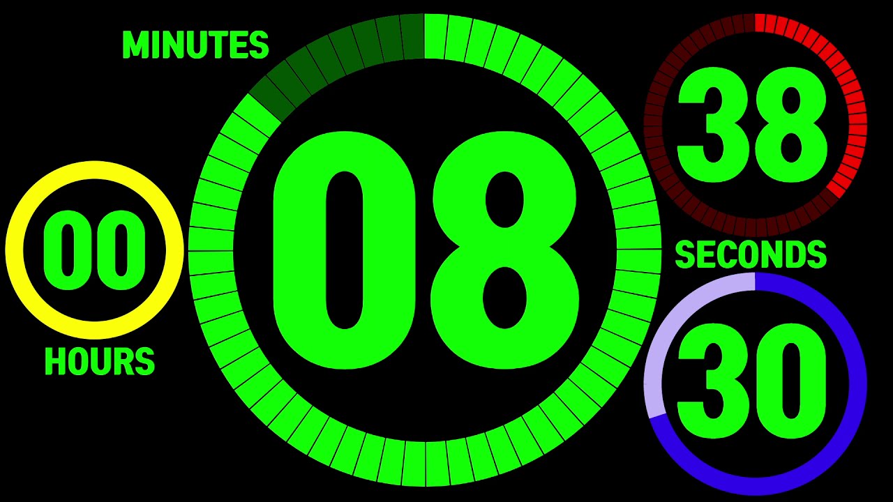 colorful circle 10 minute  timer  countdown alarm🔔