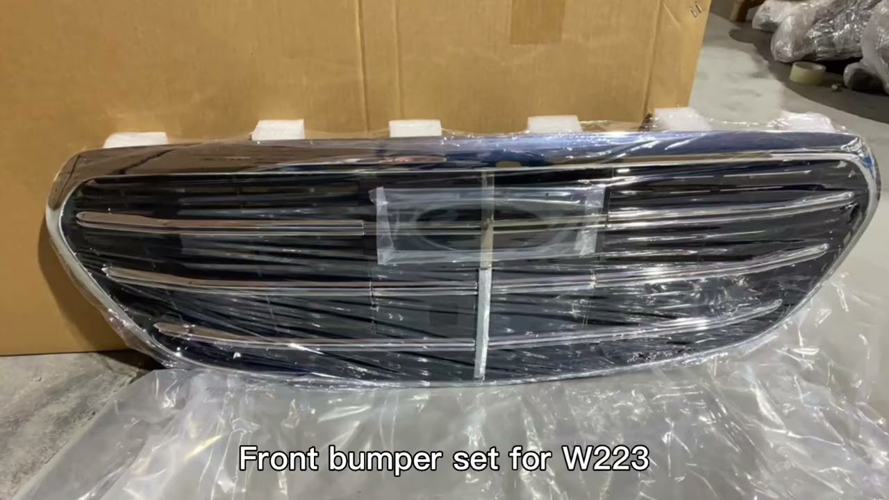Front bumper set for W223 grill chrome or black version for choose
