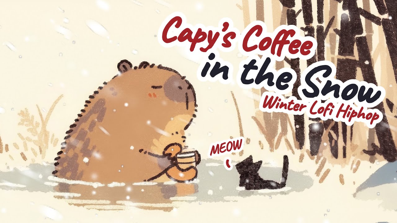 Capybara Coffee in the Snow ☕❄️ | Winter Lofi Jazz Hiphop for Focus, Chill & Slow Days