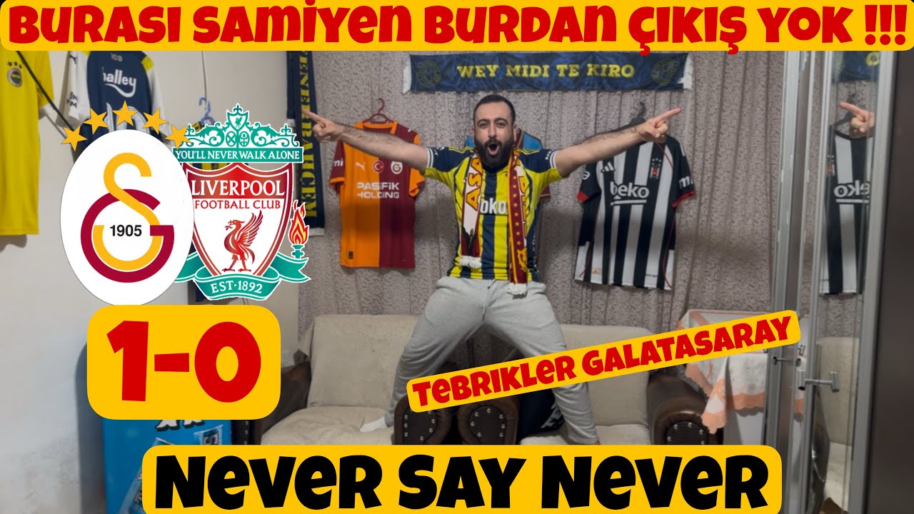 Delil Reis Galatasaray 1-0 Liverpool Maçı Tepki Videosu #galatasaray #uefachampionsleague #keşfet 