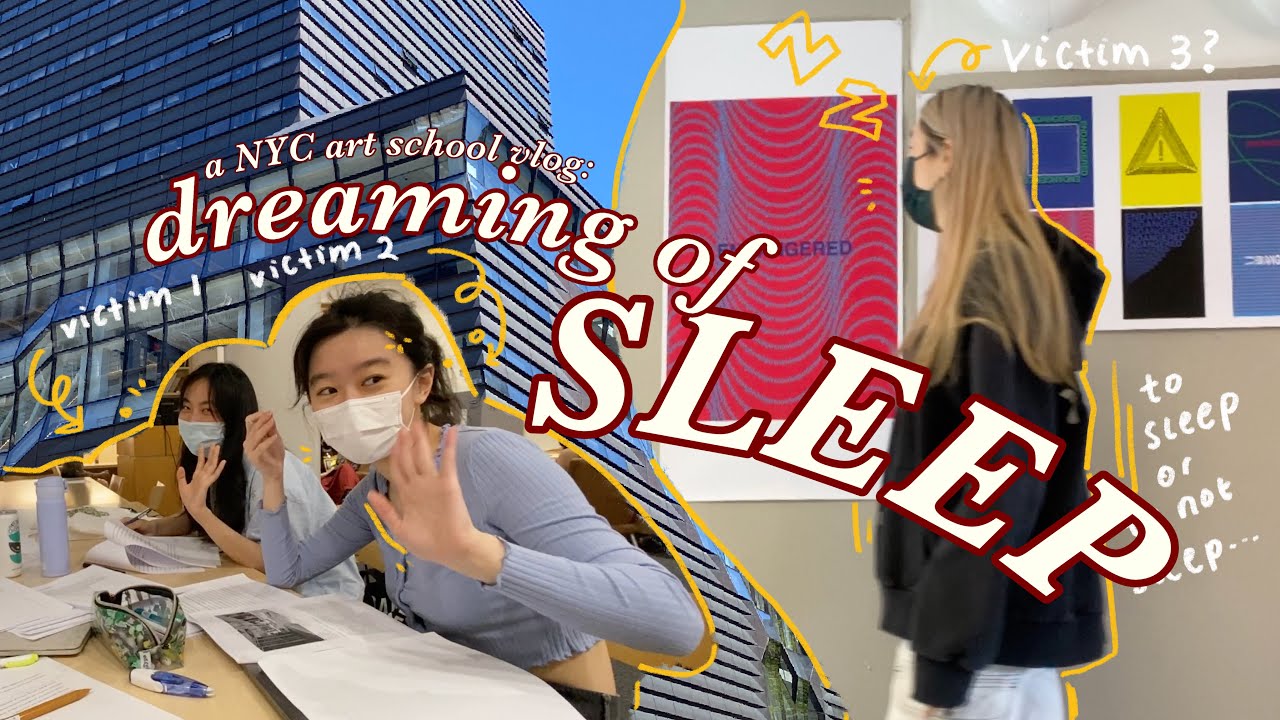 SLEEP is a luxury... FINALS💤 | Parsons, NYC art school vlog