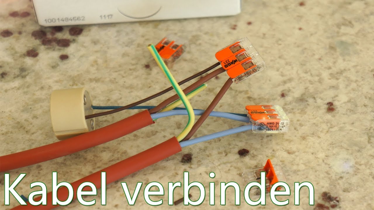 Tutorial: Kabel verbinden - Wago Klemmen - in Verbindung mit GU10 Fassung - abisolieren