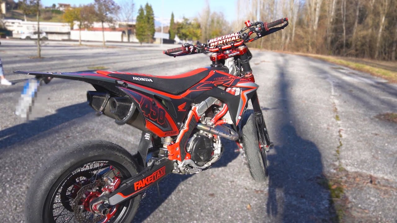 TEST HONDA CRF 450 SUPERMOTO *centralina + cambio elettronico*